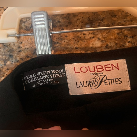 Black wool straight skirt by Louben for Laura Petites sz M - Picture 5 of 5